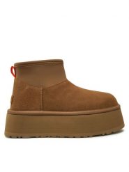 Ugg Śniegowce W Classic Mini Dipper 1168170 Brązowy. Brązowe śniegowce UGG, bez wzorów, ze skóry, bez zapięcia. Za 599.00 zł.
