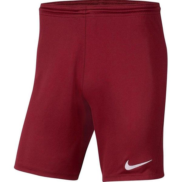 Spodenki dla dzieci Nike Dry Park III NB K bordowe BV6865 677. Brązowe szorty Nike, bez wzorów, sportowe. Za 55.00 zł.