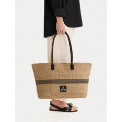 Torebka Beverly Hills Polo Club. Brązowe shopper bag Beverly Hills Polo Club, bez wzorów, bez dodatków. Za 269.99 zł.