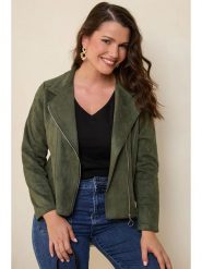 Curvy Lady Kurtka w kolorze khaki ze skóry syntetycznej rozmiar: 44/46. Brązowe kurtki Curvy Lady, bez wzorów, ze skóry, klasyczne, bez kaptura. Za 164.14 zł.