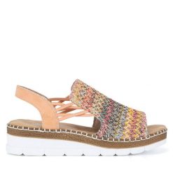 Sandały Rieker. Sandały Rieker, bez wzorów, bez obcasa, na płaskiej podeszwie, bez zapięcia. Za 269.99 zł.