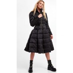 Płaszcz ELISABETTA FRANCHI. Czarne płaszcze Elisabetta Franchi, bez wzorów, bez kaptura. Za 3,429.00 zł.