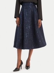 Rinascimento Spódnica trapezowa CFC0126542003 Granatowy Regular Fit. Niebieskie spódnice Rinascimento, xl, bez wzorów, z syntetyku, trapezowe. Za 579.99 zł.