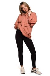 Legginsy z Prążkowanej Dzianiny - Czarne. Czarne legginsy MOE, bez wzorów, z bawełny. Za 163.90 zł.