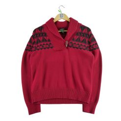 Damski czerwony sweter. Czerwone swetry Ralph Lauren, l, bez wzorów, z materiału, eleganckie, bez ramiączek. Za 59.60 zł.