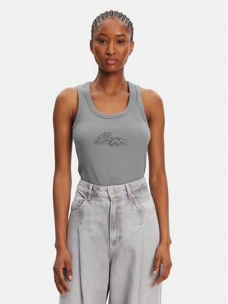 BOSS Top 50545486 440 Niebieski Regular Fit. Niebieskie topy Boss, l, bez wzorów, z bawełny, bez kołnierzyka, bez ramiączek. Za 189.99 zł.