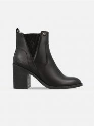 Wrangler Botki "Fioris" w kolorze czarnym rozmiar: 41. Czarne botki Wrangler, bez wzorów, eleganckie, bez obcasa, bez zapięcia. Za 224.95 zł.