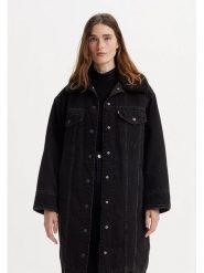 Levi's Płaszcz dżinsowy w kolorze czarnym rozmiar: S. Czarne płaszcze Levi's, s, z aplikacjami, z bawełny, bez kaptura. Za 281.91 zł.