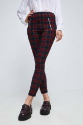 Medicine spodnie damskie dopasowane high waist. Spodnie materiałowe MEDICINE, bez wzorów, z materiału, z podwyższonym stanem. W wyprzedaży za 89.90 zł.
