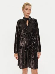 Bruuns Bazaar Sukienka koktajlowa Uriela BBW4191 Czarny Regular Fit. Czarne sukienki Bruuns Bazaar, bez wzorów, z syntetyku, wizytowe, bez kołnierzyka, bez ramiączek. Za 399.99 zł.
