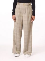 Scotch & Soda Spodnie w kolorze beżowym rozmiar: W27. Brązowe spodnie materiałowe Scotch & Soda, bez wzorów, z materiału, z podwyższonym stanem. Za 193.70 zł.