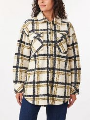 Scotch & Soda Kurtka koszulowa w kolorze czarno-kremowym rozmiar: M. Brązowe kurtki Scotch & Soda, m, bez wzorów, bez kaptura. Za 272.15 zł.