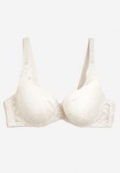 Beżowy Biustonosz z Usztywnionymi Miseczkami Full Cup Ozdobiony Koronką Elavi. Brązowe biustonosze Renee, bez wzorów, z koronki. W wyprzedaży za 18.74 zł.