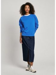 Pepe Jeans Bluza "Lindy" w kolorze niebieskim rozmiar: XL. Niebieskie bluzy Pepe Jeans, xl, bez wzorów, z jeansu, bez ramiączek, bez kaptura. Za 220.63 zł.