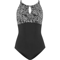 Kostium kąpielowy wyszczuplający bonprix czarno-biały. Bielizna modelująca marki bonprix. Za 129.99 zł.