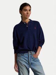 Polo Ralph Lauren Bluza 211947966007 Granatowy Relaxed Fit. Niebieskie bluzy Polo Ralph Lauren, xxl, bez wzorów, z bawełny, bez ramiączek, bez kaptura. Za 859.99 zł.