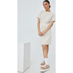 Vila sukienka kolor beżowy mini prosta. Brązowe sukienki Vila, na co dzień, l, bez wzorów, z dzianiny, bez kołnierzyka, bez ramiączek, mini, proste. W wyprzedaży za 67.99 zł.