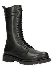 Wojas Skórzane botki w kolorze czarnym rozmiar: 36. Czarne botki Wojas, bez wzorów, eleganckie, bez obcasa, bez zapięcia. Za 435.11 zł.