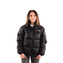 Damska kurtka puchowa Fila Sandia. Czarne kurtki Fila, l, bez wzorów, z puchu, casualowe, bez kaptura. Za 221.40 zł.