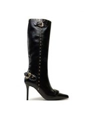 Versace Jeans Couture Kozaki Scarlett 77VA3S58 Czarny. Czarne kozaki Versace Jeans Couture, bez wzorów, z jeansu, bez obcasa, na szpilce, bez zapięcia. Za 1,599.00 zł.