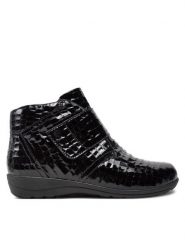 Caprice Botki 9-26457-41 Czarny. Czarne botki Caprice, bez wzorów, ze skóry, bez obcasa, na płaskiej podeszwie, bez zapięcia. Za 519.99 zł.