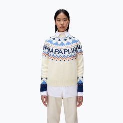 Sweter damski Napapijri D-Fiames C. Brązowe swetry Napapijri, na zimę, bez wzorów, bez ramiączek. Za 879.99 zł.