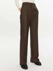 AMI PARIS Spodnie materiałowe FTR435.WV0053 Brązowy Flare Fit. Brązowe spodnie materiałowe AMI PARIS, bez wzorów, z materiału. Za 2,349.00 zł.