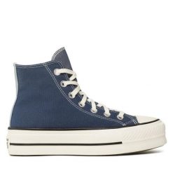 Trampki Converse. Niebieskie trampki Converse, bez wzorów, bez zapięcia. Za 309.99 zł.