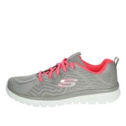 Buty treningowe damskie Skechers Graceful Get Connect. Szare buty treningowe Skechers, bez wzorów, z materiału, bez zapięcia, trekkingowe, skechers sport. W wyprzedaży za 229.00 zł.