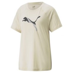 Koszulka Sportowa Damska Puma Evostripe. Brązowe t-shirty sportowe Puma, m, bez wzorów, bez ramiączek. Za 84.99 zł.