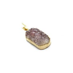 Naszyjnik Agat Druza Owal złoto. Czerwone naszyjniki Brazi druse jewelry. Za 170.00 zł.