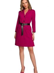 Stylove Sukienka w kolorze różowym rozmiar: XXL. Różowe sukienki Stylove, xxl, bez wzorów, bez kołnierzyka, bez ramiączek, mini. Za 202.03 zł.