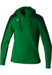Damska bluza dresowa z kapturem Erima Evo Star. Zielone bluzy z kapturem Erima, bez wzorów, z dresówki, z kapturem, na fitness i siłownię. Za 244.50 zł.