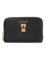 Guess Portfel w kolorze czarnym - 14 x 9 x 2,5 cm rozmiar: onesize. Czarne portfele Guess, z aplikacjami, z materiału. Za 173.99 zł.