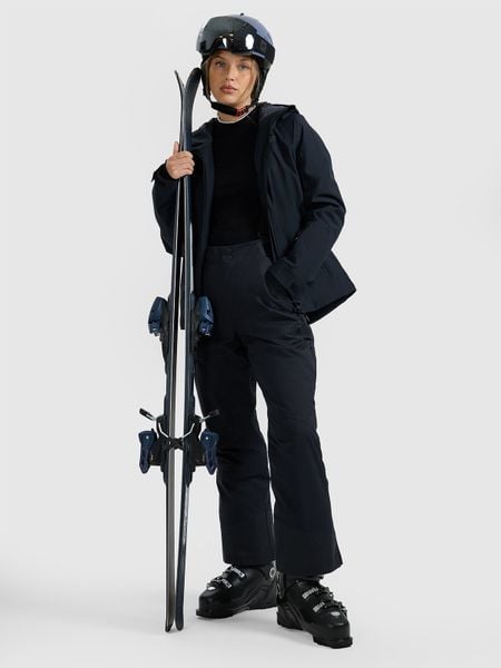 4F Spodnie narciarskie z szelkami membrana Dermizax 20000 damskie - czarne M. Czarne spodnie narciarskie 4f, bez wzorów, z materiału, narciarskie, Dermizax. Za 999.99 zł.