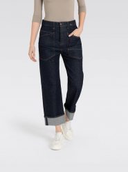 MAC Dżinsy "Baggy" - Straight fit - w kolorze granatowym rozmiar: 40. Niebieskie jeansy MAC, z aplikacjami, ze skóry, klasyczne. Za 247.11 zł.