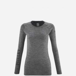 Koszulka termoaktywna damska MILLET Drynamic Warm Ls Tee W merino. Szare t-shirty sportowe Millet, l, bez wzorów, z dzianiny, bez ramiączek, trekkingowe. Za 259.00 zł.