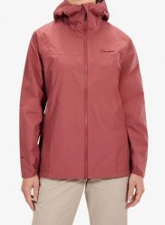 Kurtka przeciwdeszczowa damska Berghaus Deluge Pro 3.0 Jacket. Czerwone kurtki Berghaus, s, bez wzorów, ze skóry, bez kaptura. Za 555.49 zł.