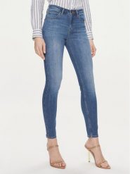 Lee Jeansy Scarlet 112346881 Niebieski Skinny Fit. Niebieskie jeansy Lee, bez wzorów, z bawełny. Za 339.99 zł.