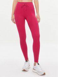 Guess Legginsy Rib-Seamless V4RB00 Z3CC0 Różowy Slim Fit. Czerwone legginsy Guess, z aplikacjami, z syntetyku. Za 129.99 zł.