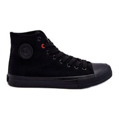 Damskie Klasyczne Wysokie Trampki Big Star T274033 Czarne. Czarne trampki bez wzorów, z gumy, klasyczne, bez zapięcia. Za 180.71 zł.