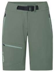 Spodenki damskie Badile Shorts II. Zielone szorty sportowe Vaude, bez wzorów, z materiału, narciarskie. Za 429.00 zł.