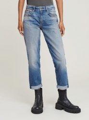 G-Star Dżinsy - Boyfriend fit - w kolorze niebieskim rozmiar: W26/L32. Niebieskie jeansy G-Star, l, z aplikacjami, klasyczne. Za 238.45 zł.