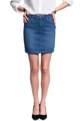 SPÓDNICA JEANSOWA LEE MID SKIRT MID BELLEVUE L38JLTGX 112108224. Niebieskie spódnice Lee, l, bez wzorów, z jeansu. W wyprzedaży za 69.99 zł.