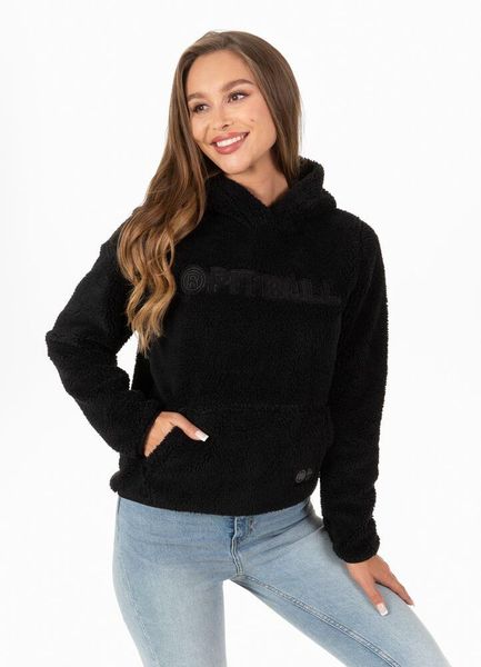 Bluza damska Pitbull z kapturem Aragona. Czarne bluzy PITBULL, s, z aplikacjami, z poliesteru, bez ramiączek, z kapturem. Za 219.00 zł.