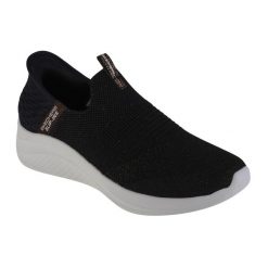 Buty sportowe Sneakersy damskie, Skechers Ultra Flex 3.0-Glitter Me. Czarne buty sportowe lifestyle Skechers, bez wzorów, sportowe, bez zapięcia, skechers sport. Za 369.99 zł.