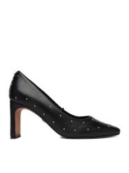 Nine West Czółenka CEO-LP806187-1B Czarny. Czarne czółenka Nine West, bez wzorów, ze skóry, bez obcasa, bez zapięcia. Za 249.99 zł.