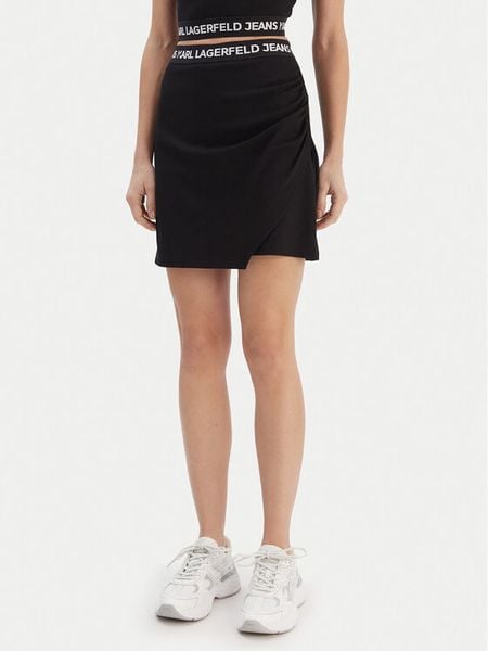 Karl Lagerfeld Jeans Spódnica mini B1W12022 Czarny Regular Fit. Czarne spódnice Karl Lagerfeld Jeans, l, bez wzorów, z jeansu, mini. Za 389.99 zł.