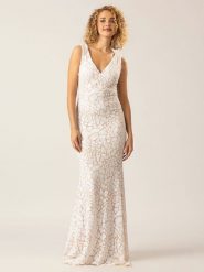 APART Sukienka w kolorze biało-beżowym rozmiar: 40. Białe sukienki Apart, bez wzorów, bez kołnierzyka, bez ramiączek, maxi. Za 330.20 zł.