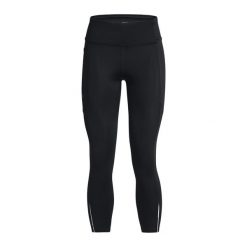 Legginsy do biegania damskie Under Armour Launch Ankle. Czarne legginsy Under Armour, bez wzorów, sportowe. Za 179.99 zł.
